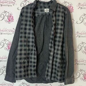 Ben Sherman button down shirt Men's Gray Checkered Jacket plaid